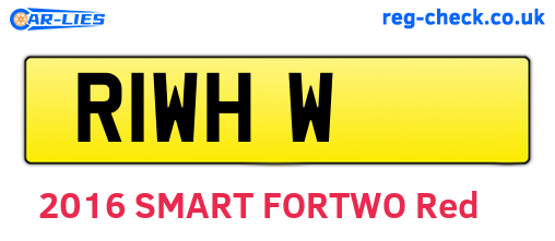 R1WHW are the vehicle registration plates.
