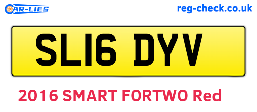 SL16DYV are the vehicle registration plates.
