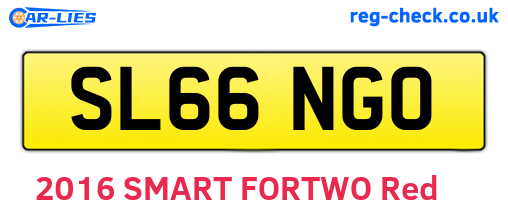 SL66NGO are the vehicle registration plates.