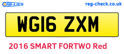 WG16ZXM are the vehicle registration plates.