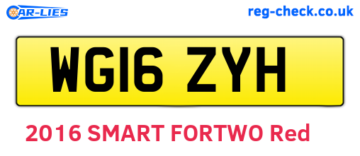 WG16ZYH are the vehicle registration plates.
