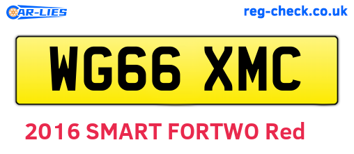WG66XMC are the vehicle registration plates.