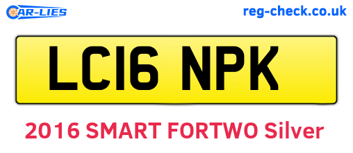 LC16NPK are the vehicle registration plates.