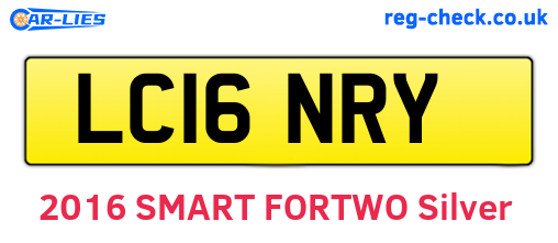 LC16NRY are the vehicle registration plates.