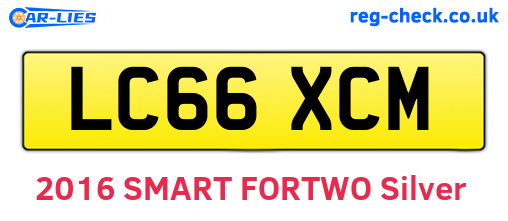 LC66XCM are the vehicle registration plates.