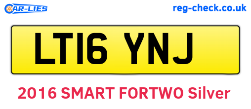 LT16YNJ are the vehicle registration plates.
