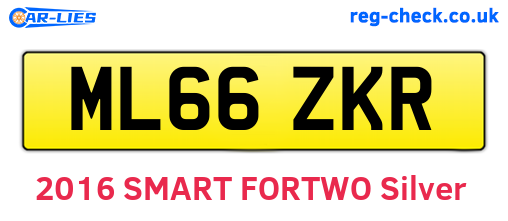 ML66ZKR are the vehicle registration plates.