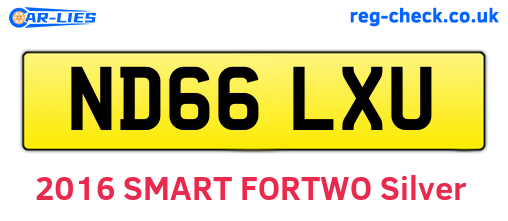 ND66LXU are the vehicle registration plates.