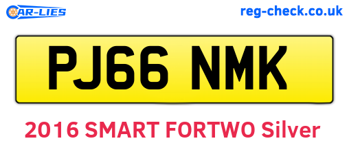 PJ66NMK are the vehicle registration plates.