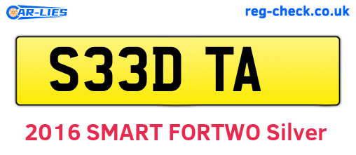 S33DTA are the vehicle registration plates.
