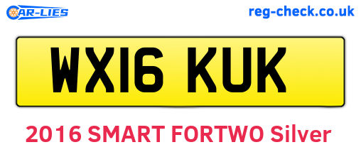 WX16KUK are the vehicle registration plates.