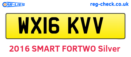 WX16KVV are the vehicle registration plates.