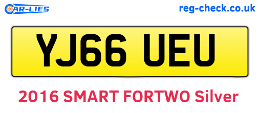 YJ66UEU are the vehicle registration plates.