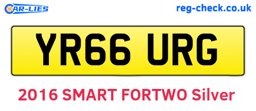 YR66URG are the vehicle registration plates.