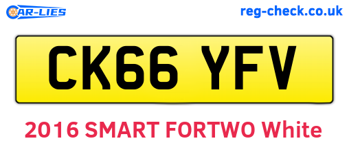 CK66YFV are the vehicle registration plates.