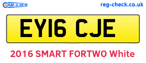 EY16CJE are the vehicle registration plates.