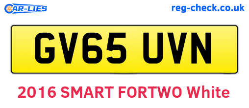 GV65UVN are the vehicle registration plates.