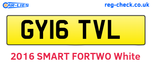GY16TVL are the vehicle registration plates.