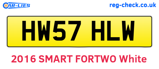 HW57HLW are the vehicle registration plates.