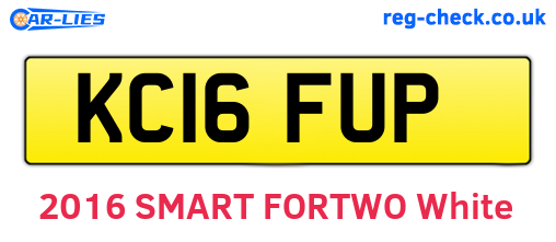 KC16FUP are the vehicle registration plates.
