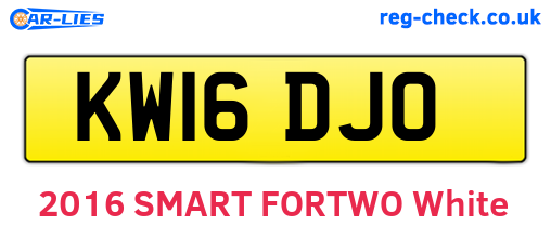 KW16DJO are the vehicle registration plates.