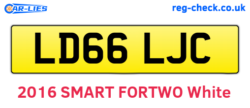 LD66LJC are the vehicle registration plates.