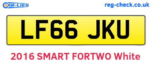 LF66JKU are the vehicle registration plates.