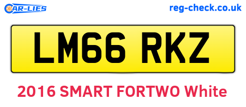 LM66RKZ are the vehicle registration plates.