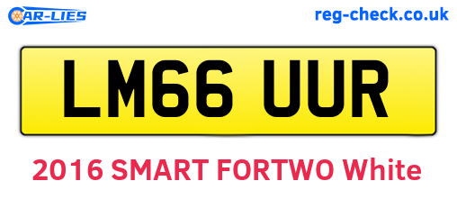 LM66UUR are the vehicle registration plates.