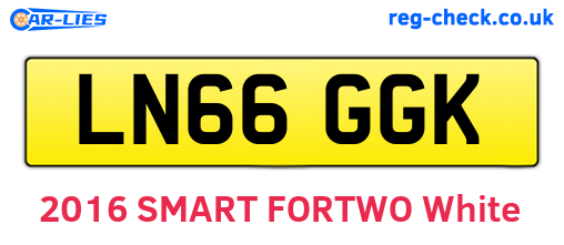 LN66GGK are the vehicle registration plates.