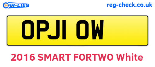 OPJ10W are the vehicle registration plates.