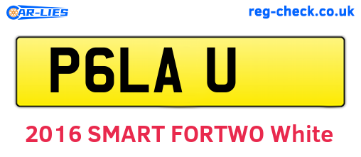 P6LAU are the vehicle registration plates.