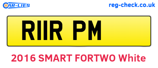 R11RPM are the vehicle registration plates.