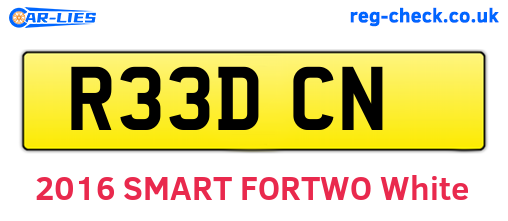 R33DCN are the vehicle registration plates.
