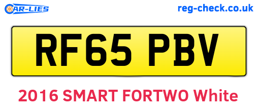 RF65PBV are the vehicle registration plates.
