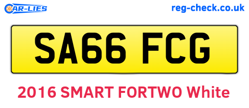 SA66FCG are the vehicle registration plates.