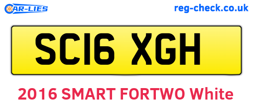 SC16XGH are the vehicle registration plates.