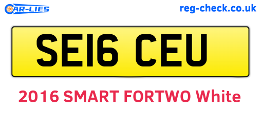 SE16CEU are the vehicle registration plates.