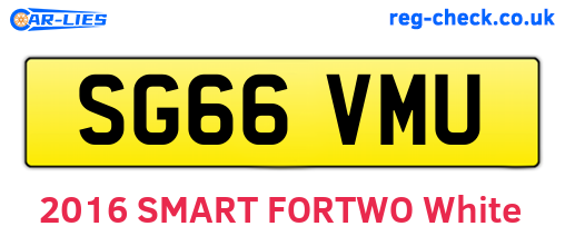SG66VMU are the vehicle registration plates.