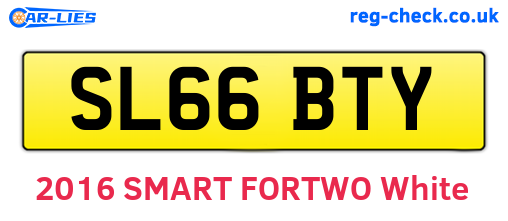 SL66BTY are the vehicle registration plates.