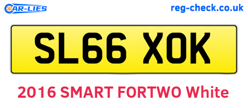 SL66XOK are the vehicle registration plates.