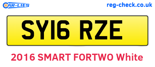 SY16RZE are the vehicle registration plates.