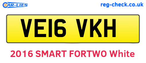VE16VKH are the vehicle registration plates.