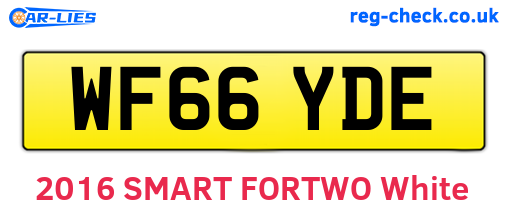 WF66YDE are the vehicle registration plates.