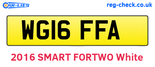 WG16FFA are the vehicle registration plates.