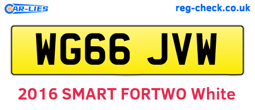 WG66JVW are the vehicle registration plates.