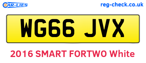 WG66JVX are the vehicle registration plates.