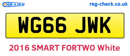 WG66JWK are the vehicle registration plates.