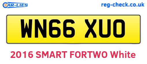 WN66XUO are the vehicle registration plates.