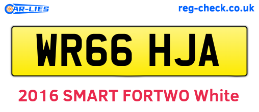 WR66HJA are the vehicle registration plates.